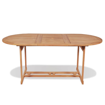 Gartentisch 180x90x75 cm Massivholz Teak