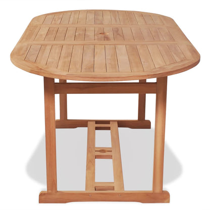 Gartentisch 180x90x75 cm Massivholz Teak