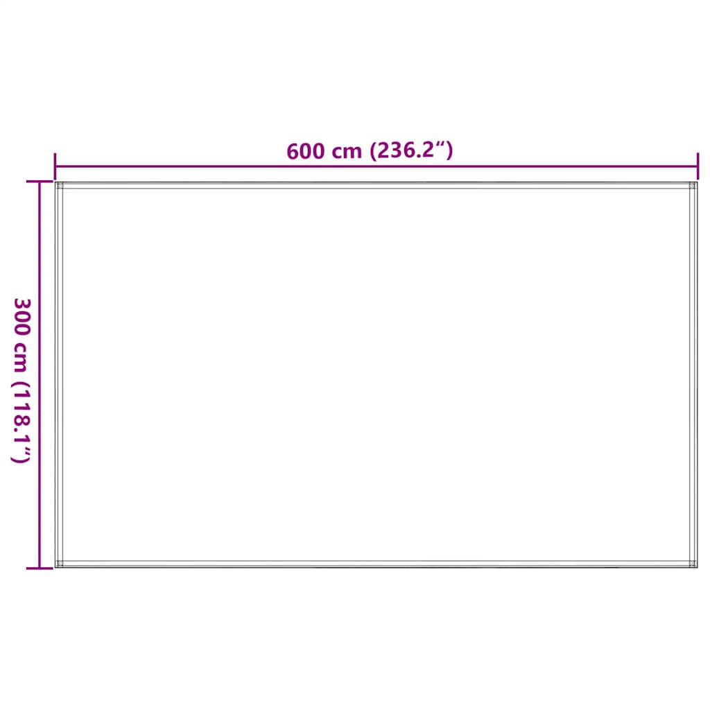 Zeltteppich 300 x 600 cm Anthrazit