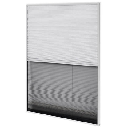 Insektenschutz-Plissee für Fenster Jalousie Aluminium 80x120 cm