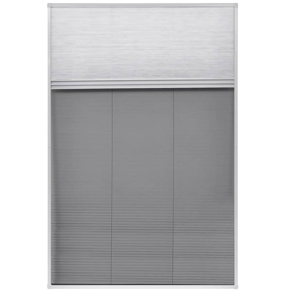 Insektenschutz-Plissee für Fenster Jalousie Aluminium 80x120 cm