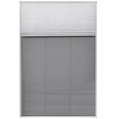 Insektenschutz-Plissee für Fenster Jalousie Aluminium 80x120 cm