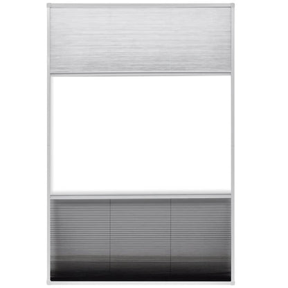 Insektenschutz-Plissee für Fenster Jalousie Aluminium 80x120 cm