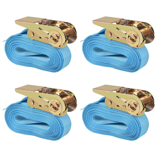 Skraldespændebånd 4 stk 0,8 tons 6m×25mm blå