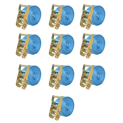 Skraldespænderemme 10 stk 2 tons 6m×38mm blå