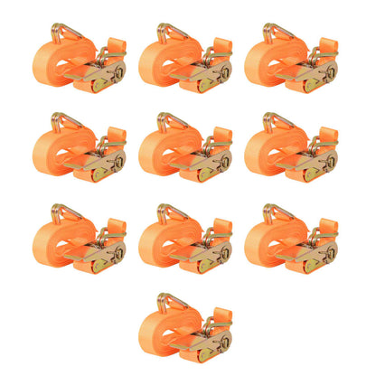 Skraldespænderemme 10 stk 0,4 tons 6m×25 mm Orange