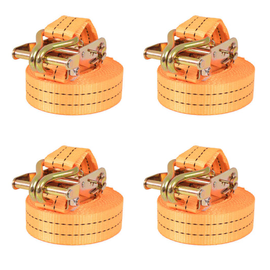 Skraldespænderemme 4 stk 1 ton 6m×38mm Orange