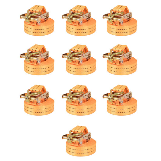 Skraldespændebånd 10 stk 1 ton 6m×38mm Orange