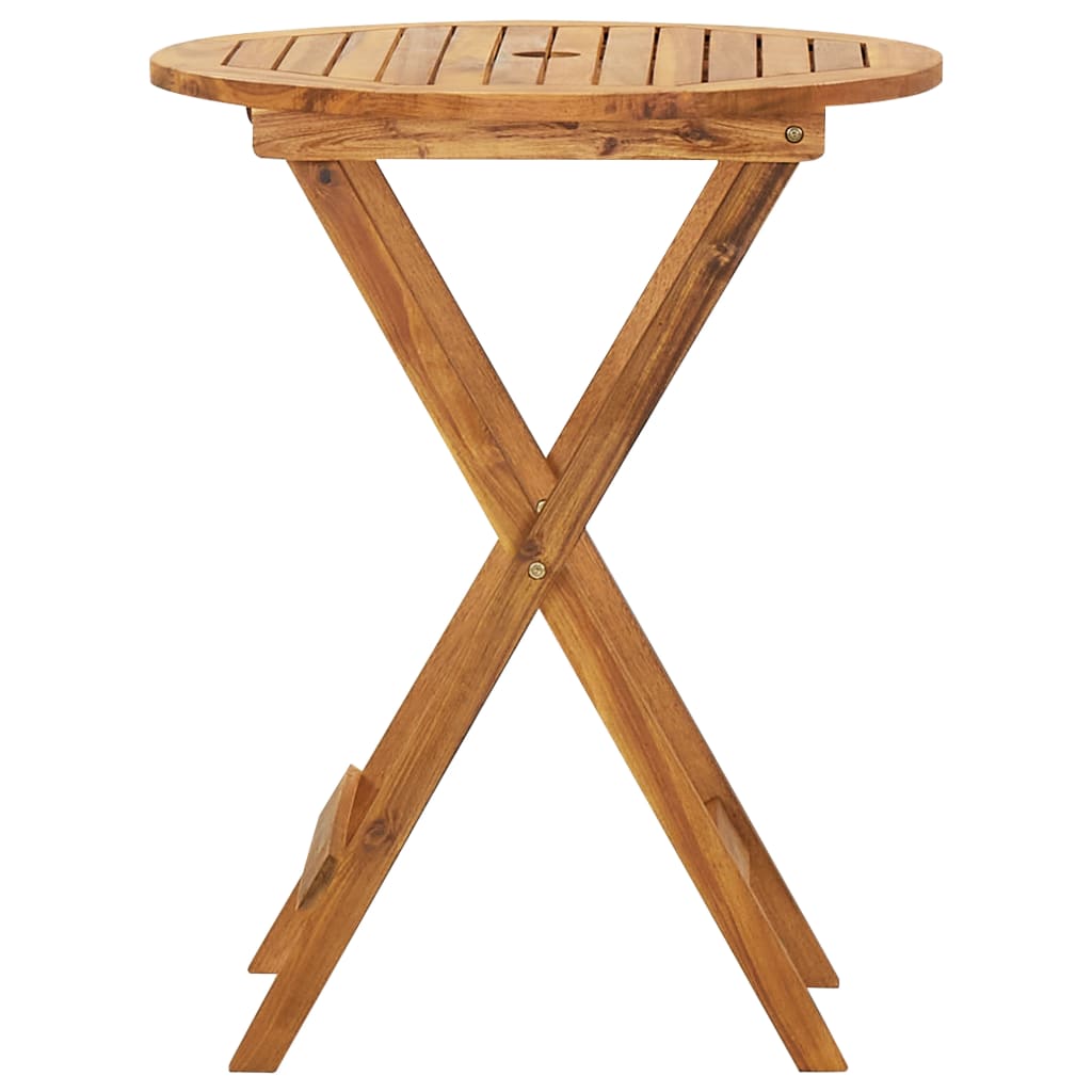 3-tlg. Bistro-Set Klappbar Massivholz Akazie