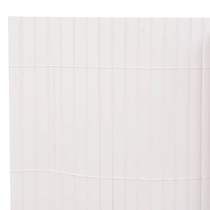 Gartenzaun Doppelseitig 90×500 cm Weiß