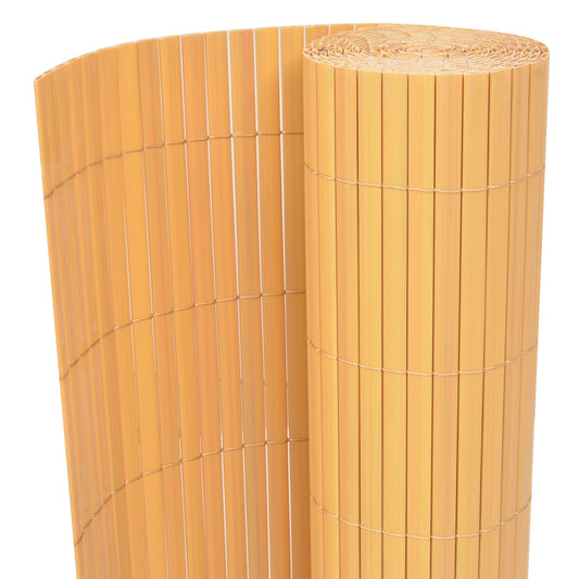 Gartenzaun Doppelseitig PVC 90×500 cm Gelb