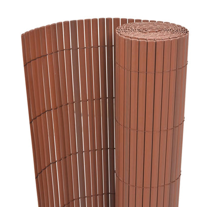 Gartenzaun Doppelseitig PVC 90 x 500 cm Braun