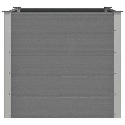Garten-Hochbeet WPC 100x100x91 cm Grau
