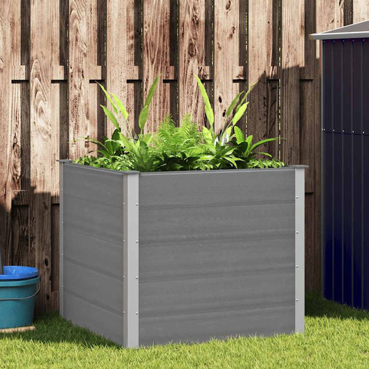 Garten-Hochbeet WPC 100x100x91 cm Grau