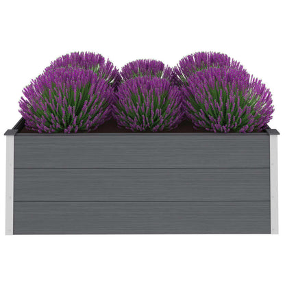 Garten-Hochbeet WPC 150 x 100 x 54 cm Grau