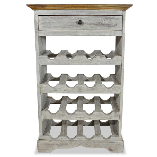Weinregal Massives Mahagoniholz 55x23x85 cm