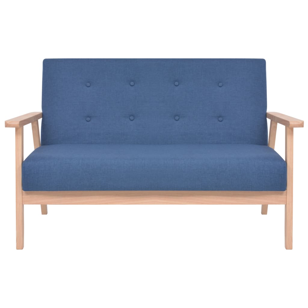 2-Sitzer-Sofa Stoff Blau