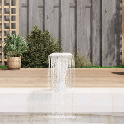 Pool-Wasserfall Edelstahl 64x30x52 cm Silbern