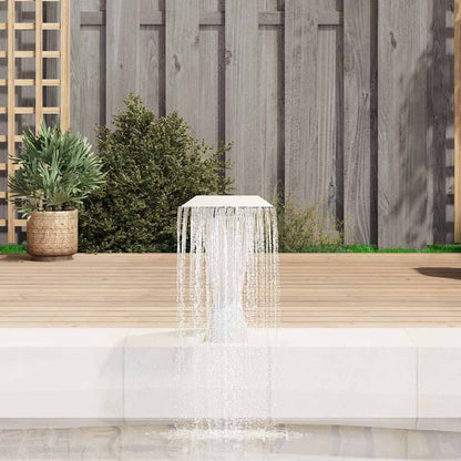 Pool-Wasserfall Edelstahl 64x30x52 cm Silbern