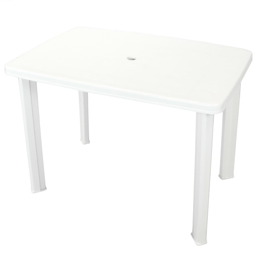 Havebord Hvid 101x68x72 cm Plast