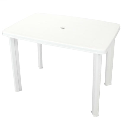 Havebord Hvid 101x68x72 cm Plast