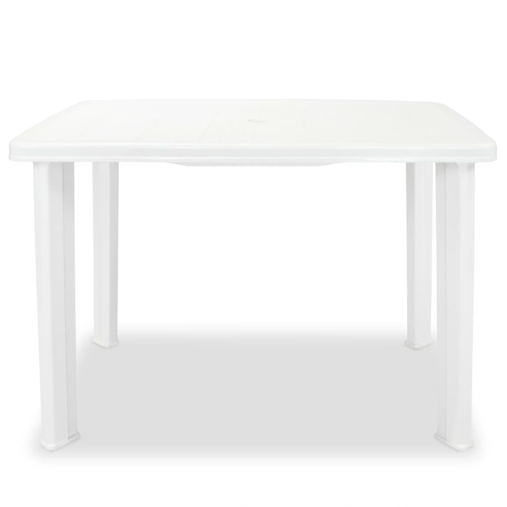 Havebord Hvid 101x68x72 cm Plast