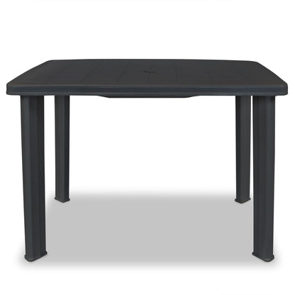 Gartentisch Anthrazit 101x68x72 cm Kunststoff