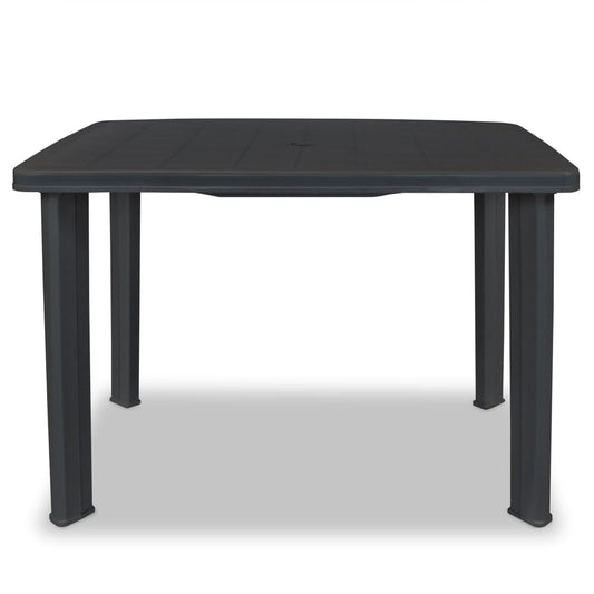 Gartentisch Anthrazit 101x68x72 cm Kunststoff