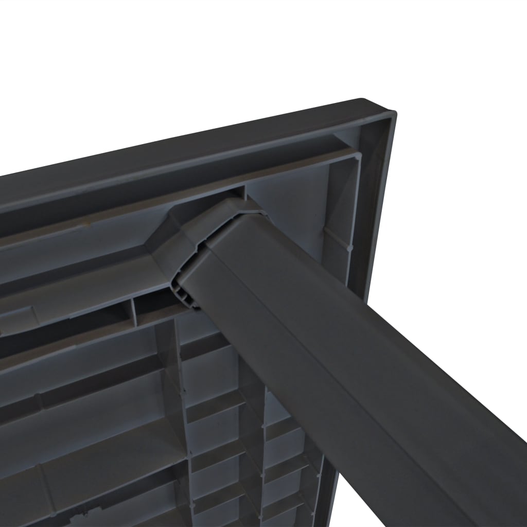 Gartentisch Anthrazit 126x76x72 cm Kunststoff