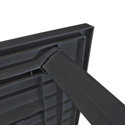 Gartentisch Anthrazit 126x76x72 cm Kunststoff