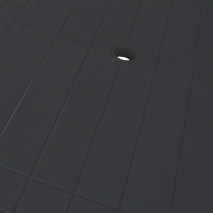 Gartentisch Anthrazit 126x76x72 cm Kunststoff