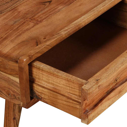 Couchtisch mit Schublade Massivholz Geschnitzt 100x50x40 cm