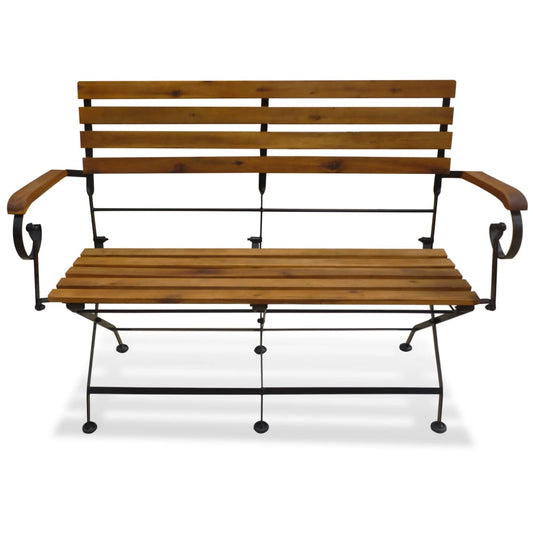 Gartenbank Klappbar 112 cm Massivholz Akazie