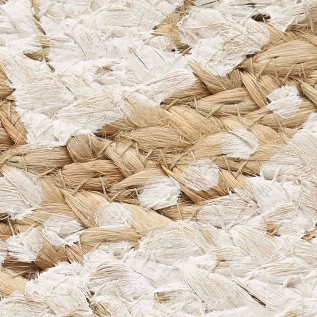 Teppich Jute Geflochten Bedruckt 120 cm Rund