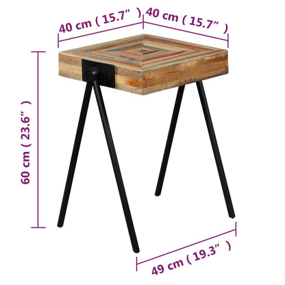 Sidebord genanvendt massivt træ teaktræ