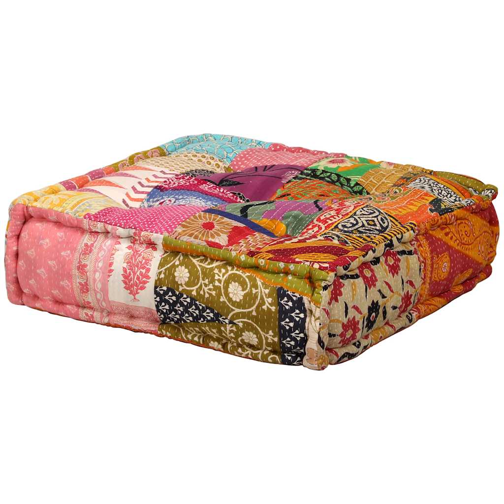 2-Sitzer Modularer Pouf Patchwork Stoff