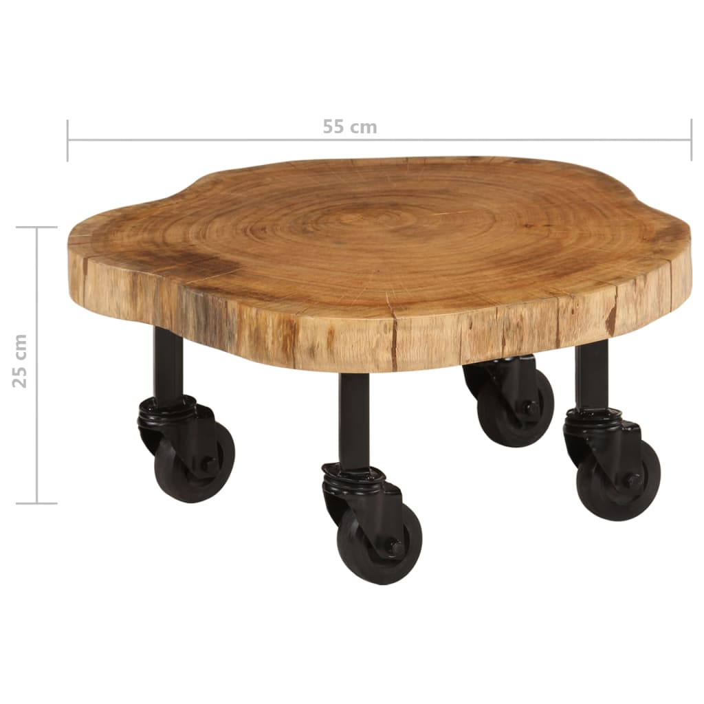 Couchtisch Massivholz Akazie 60x55x25 cm