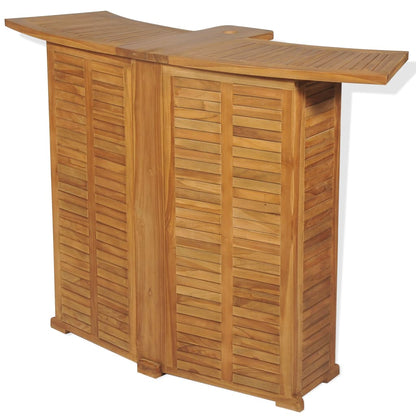 Bartisch Klappbar 155x53x105 cm Massivholz Teak