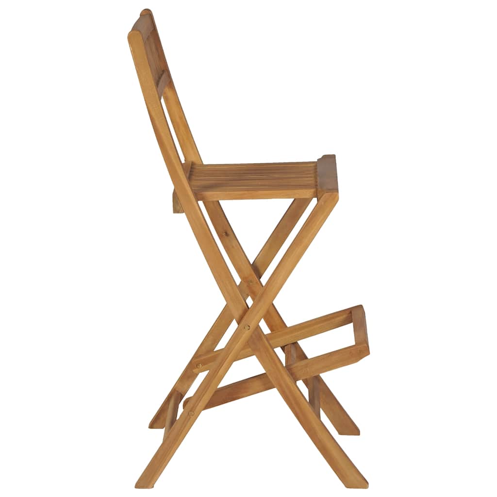 Klappbare Garten-Barhocker 2 Stk. Massivholz Teak