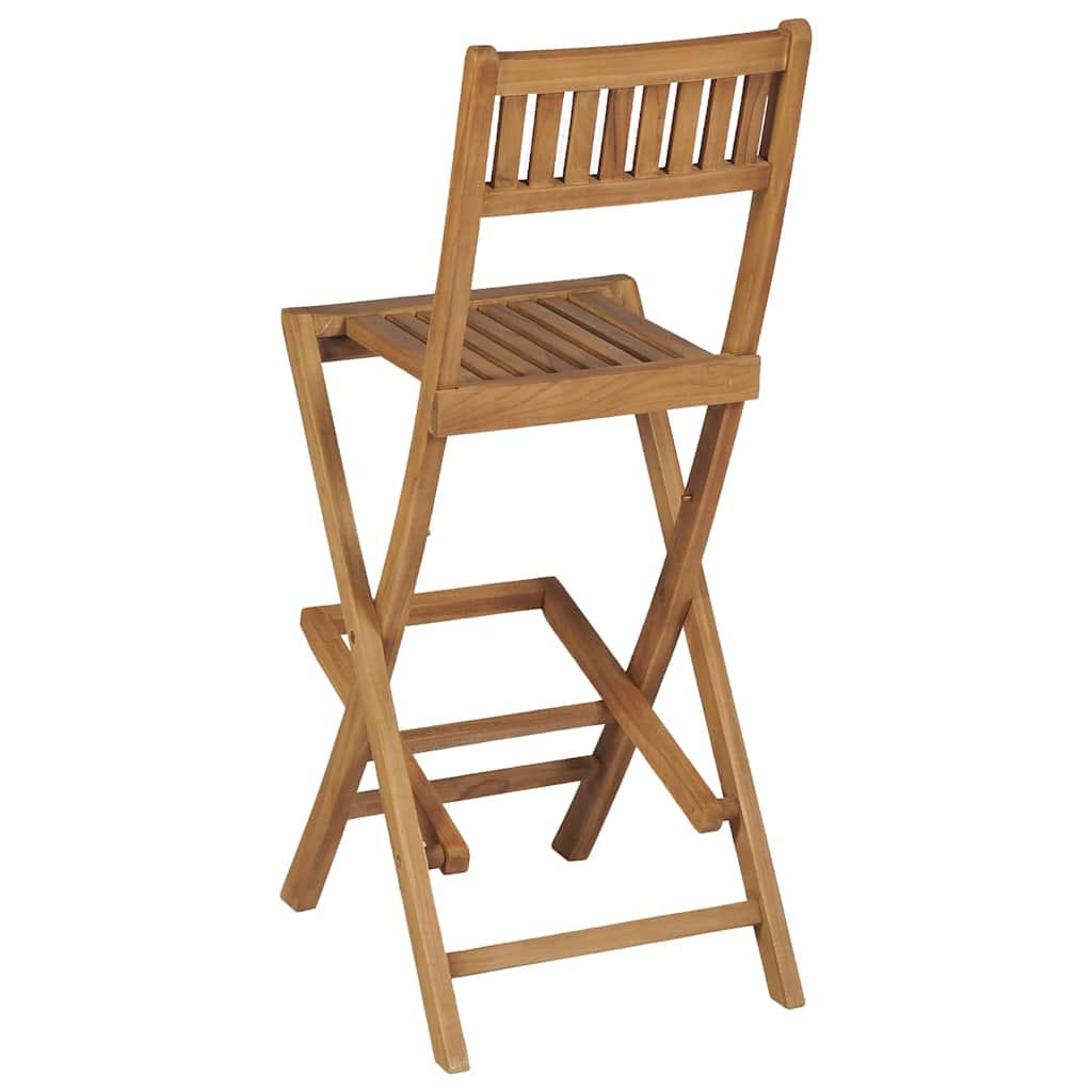 Klappbare Garten-Barhocker 2 Stk. Massivholz Teak