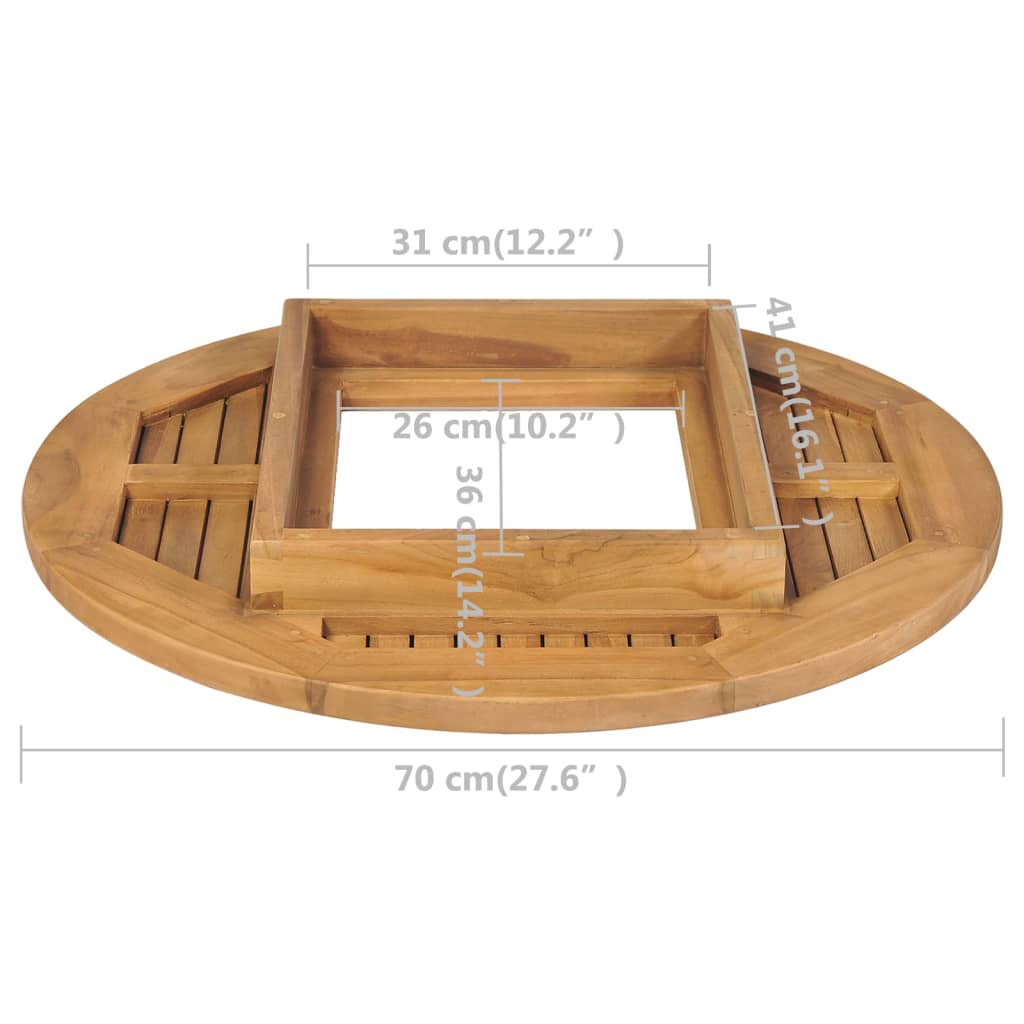 Bierkastentisch Teak 70 cm
