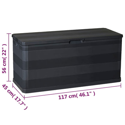Gartenbox Schwarz 117×45×56 cm