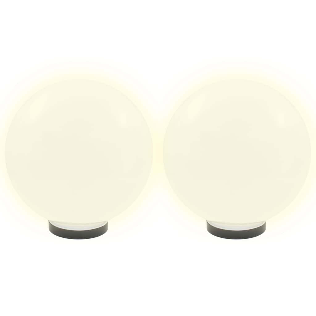LED-Gartenleuchten 2 Stk. Kugelförmig 30 cm PMMA