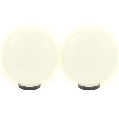 LED-Gartenleuchten 2 Stk. Kugelförmig 30 cm PMMA