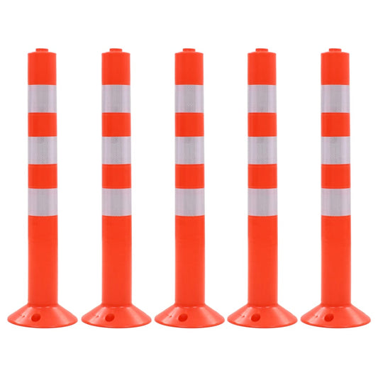 Verkehrspoller 5 Stk. Kunststoff 75 cm