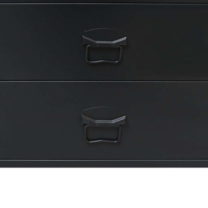 Schubladenschrank Metall Industrie-Stil 78 x 40 x 93 cm Schwarz