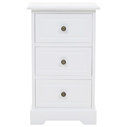 Nachtschrank MDF und Kiefernholz 35x32x59 cm