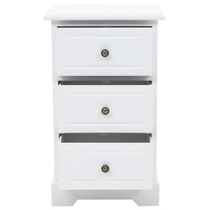 Nachtschrank MDF und Kiefernholz 35x32x59 cm