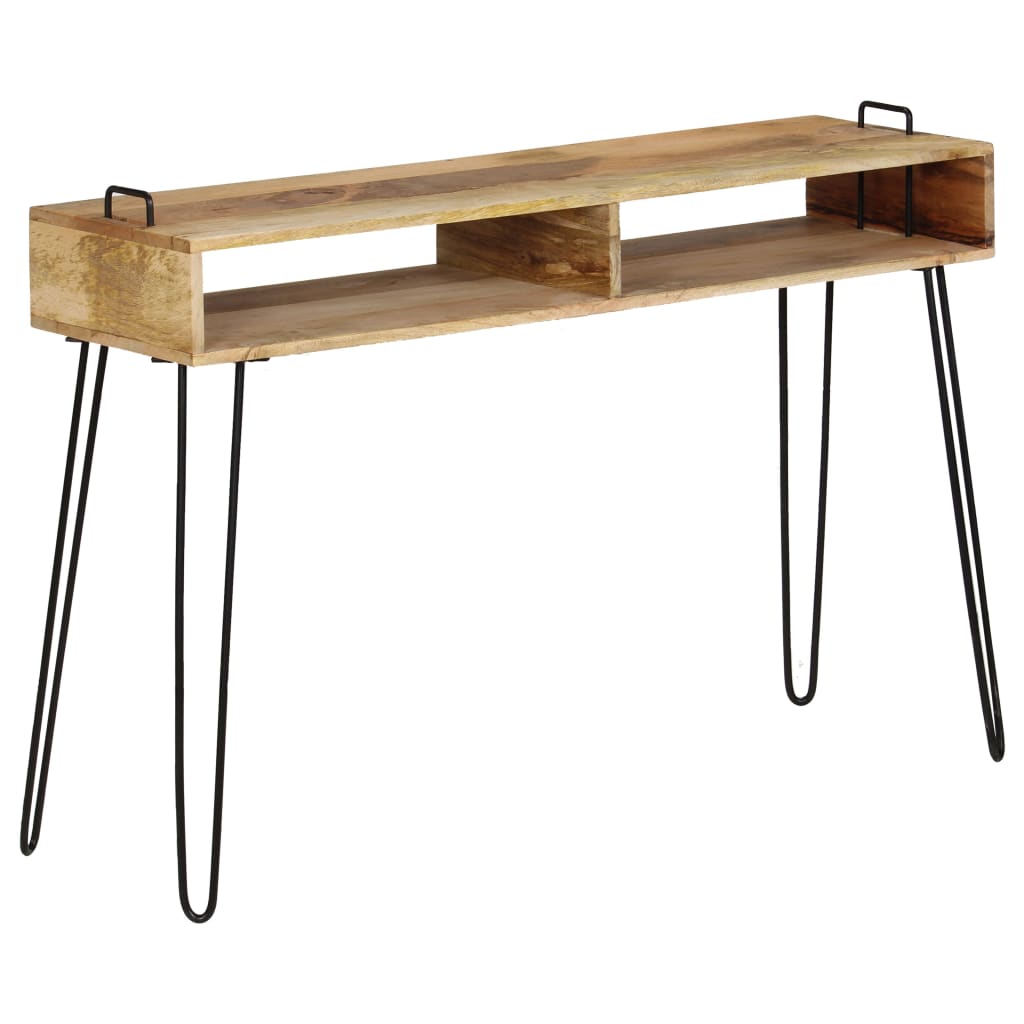 Konsolbord massivt mangotræ 115 x 35 x 76 cm
