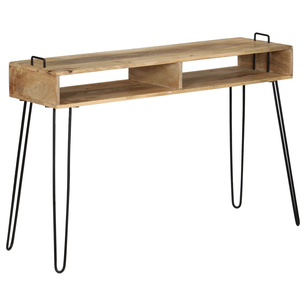 Konsolbord massivt mangotræ 115 x 35 x 76 cm